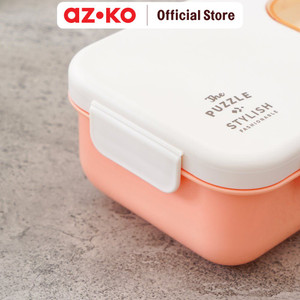 AZKO Ataru 1.1 ltr Wadah Makanan Rectangular - Orange