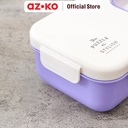 AZKO Ataru 1.1 ltr Wadah Makanan Rectangular - Ungu