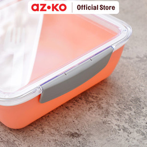 AZKO Ataru 1.2 ltr Wadah Makanan Spork Clip Gm - Coral