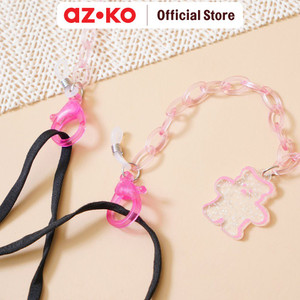 AZKO Ataru Tali Masker Chain Clear Bear - Pink