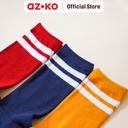 AZKO Ataru Set 3 Pasang Kaos Kaki Crew - Navy / Merah / Kuning
