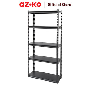 AZKO Tactix 80x30.5x175 Cm Rak Besi 5 Tingkat - Hitam