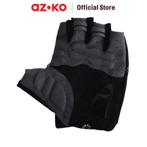 AZKO Dahon Sarung Tangan Sepeda Ukuran L - Silver/Hitam