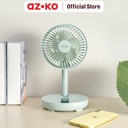 AZKO Memoo Kipas Angin Meja Lipat Rechargeable - Hijau