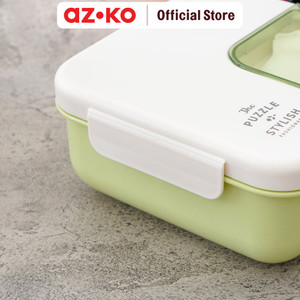 AZKO Ataru 1.1 ltr Wadah Makanan Square - Hijau