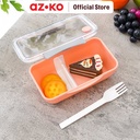 AZKO Ataru 600 ml Wadah Makanan Spork Clip Gmr - Coral