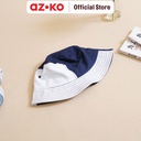 AZKO Ataru Topi Bucket Patches - Biru/Putih
