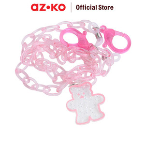 AZKO Ataru Tali Masker Chain Clear Bear - Pink