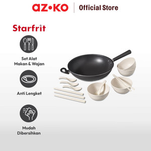 AZKO Starfrit Set 13 Pcs Wajan Penggorengan & Peralatan Makan