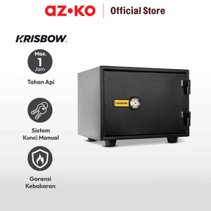 AZKO Krisbow 42x35x30 Cm Brankas Tahan Api Yb300ak - Hitam