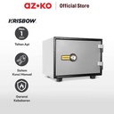 AZKO Krisbow 42x35x30 Cm Brankas Tahan Api Yb300ak - Hitam/Abu-Abu