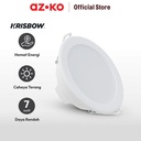 AZKO Krisbow Set 3 Pcs Runden Lampu Downlight Led 15 Watt 6500k 3pk