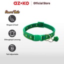 AZKO Paws N Tali Kalung Kucing Print Love - Hijau