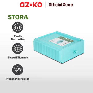 AZKO Stora Laci Penyimpanan Stackable - Biru Muda