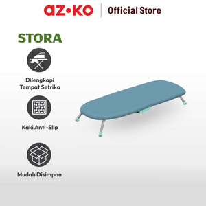 AZKO Stora 30.5X11.6X40.6 cm Meja Setrika Lipat Dengan Popup - Biru