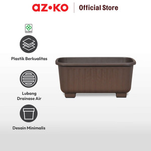 AZKO Clover Pot 27 Cm Alea Pot Tanaman - Cokelat Tua
