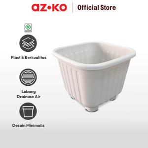 AZKO Clover Pot 17 Cm Alea Pot Tanaman - Ivory