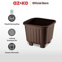 AZKO Clover Pot 17 Cm Alea Pot Tanaman - Cokelat Tua