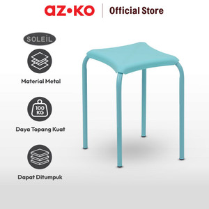 AZKO Soleil Bangku Metal Diamond - Biru