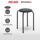 AZKO Soleil Bangku Metal Padded - Hitam