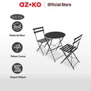 AZKO Soleil Lucio Bistro Set Kursi & Meja Teras Lipat - Hitam