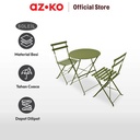 AZKO Soleil Lucio Bistro Set Kursi & Meja Teras Lipat - Hijau