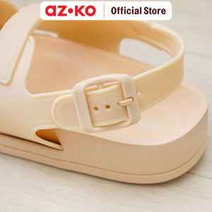 AZKO Ataru Ukuran 37 Sandal Wanita Double Strap - Krem Beige