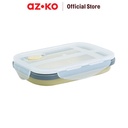 AZKO Ataru 1.2 ltr Wadah Makanan Silikon - Abu-Abu/Kuning