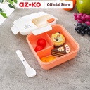 AZKO Ataru 1.1 ltr Wadah Makanan Square - Orange