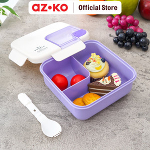 AZKO Ataru 1.1 ltr Wadah Makanan Square - Ungu