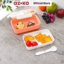 AZKO Ataru 1.1 ltr Wadah Makanan Rectangular - Orange