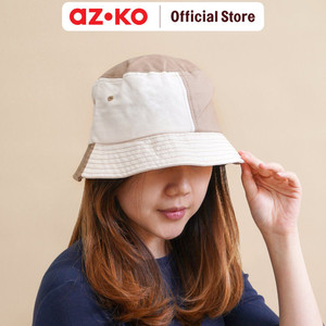 AZKO Ataru Topi Bucket Patches - Cokelat