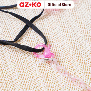 AZKO Ataru Tali Masker Chain Clear Bear - Pink