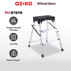 AZKO Fixsteps 65.4 Cm Tangga Lipat Aluminium 3 Steps