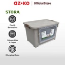 AZKO Stora 52X37X33 Cm Kotak Penyimpanan Dengan Roda - Krem Beige