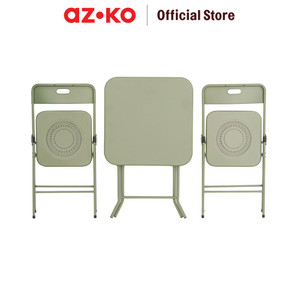 AZKO Soleil Lito Set Kursi & Meja Teras Lipat - Hijau
