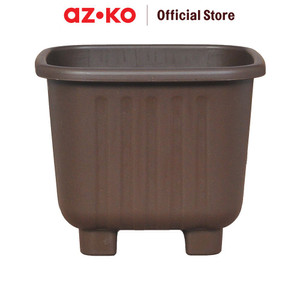 AZKO Clover Pot 17 Cm Alea Pot Tanaman - Cokelat Tua