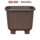 AZKO Clover Pot 17 Cm Alea Pot Tanaman - Cokelat Tua