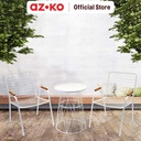 AZKO Soleil Othello Meja Teras Steel - Putih