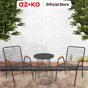 AZKO Soleil Othello Meja Teras Steel - Hitam