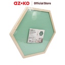 AZKO Odi Papan Buletin Hexagon - Hijau