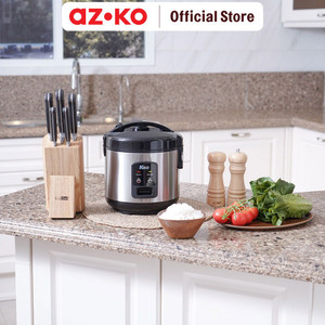 AZKO Kris 1 ltr Deluxe Rice Cooker - Silver
