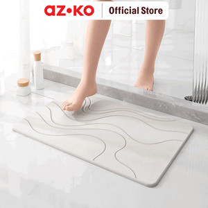 AZKO Forhom 60x40 Cm Keset Kamar Mandi Diatomite Hard Engraved - Krem