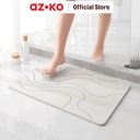 AZKO Forhom 60x40 Cm Keset Kamar Mandi Diatomite Hard Engraved - Krem