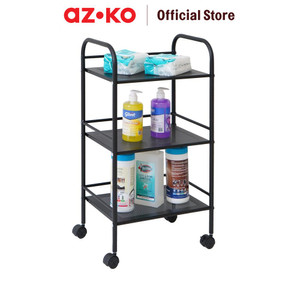AZKO Stora 40x28.4x74 Cm Rak Troli 3 Tingkat - Hitam