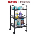 AZKO Stora 40x28.4x74 Cm Rak Troli 3 Tingkat - Hitam