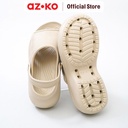 AZKO Ataru Ukuran 36-37 Sandal Wanita Clogs Wedges Sling Back - Krem