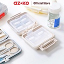 AZKO Ataru Kotak Obat 6 Slots Square - Putih