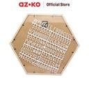 AZKO Odi Papan Buletin Hexagon - Hijau
