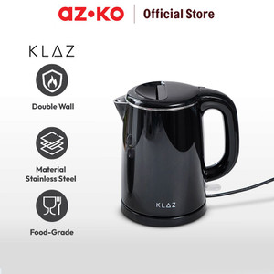 AZKO Klaz 1 Ltr Teko Listrik Double Wall - Hitam